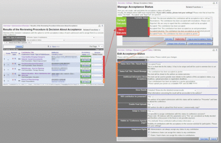 Image 3: Assigning Statuses and Corresponding Settings - Click on image to enlarge