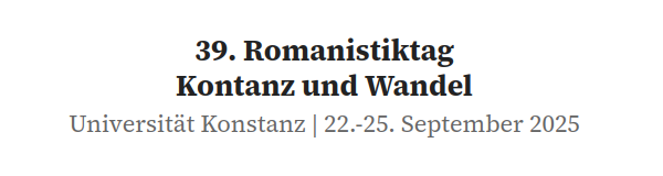 Logo Romanistiktag 2025